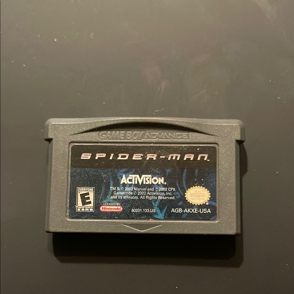 Spider-Man Game Boy Advance game preowned in good working condition
